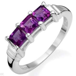 Genuine AMETHYST Ring, Size 6, Sterling Silver NEW  