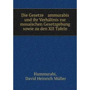   sowie zu den XII Tafeln David Heinrich MÃ¼ller Hammurabi Books