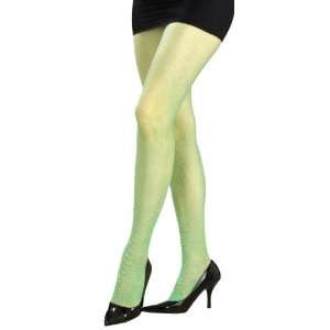 Glam Rock Neon Green Fishnet Pantyhose