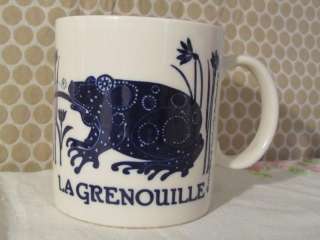 Rare 1978 Cobalt Blue Taylor & NG La Grenouille Mug Frog New w 