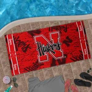  Nebraska Cornhuskers 30 x 60 Scarlet Beach Towel