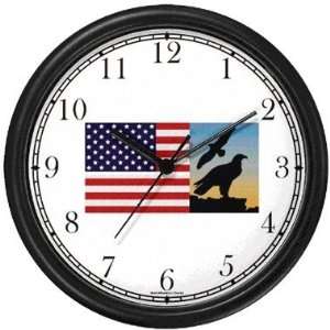  US Flag with Eagle   JP Wall Clock by WatchBuddy Timepieces 