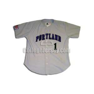  Gray No. 1 Game Used Portland Sports Belle Baseball Jersey 