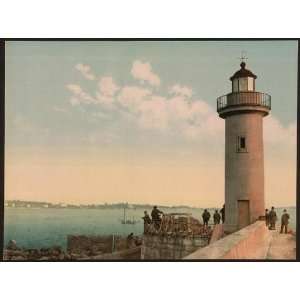    Photochrom Reprint of Le phare, Cannes, Riviera