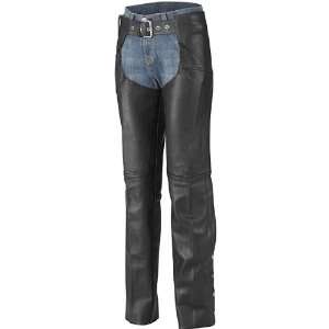  Road Plain Chaps Womens Leather Harley Touring Motorcycle Pants w 