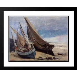  Fishing Boats on the Deauville Beach 20x23 Framed and 