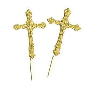  Crosses, Gold (pair) Arts, Crafts & Sewing