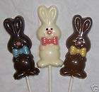 Chocolate Bow Tie Bunny Easter Lollipop Your Choice items in lisas 