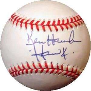 Ken Harrelson autographed Baseball inscribed Hawk  