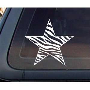  Zebra Print STAR Car Decal / Sticker Automotive