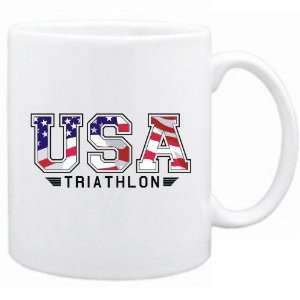  New  Usa Triathlon / Flag Clip   Army  Mug Sports