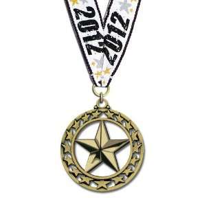   Star Medal with Red/White/Blue or Year Neck Ribbon