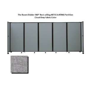  Room Divider 360 Portable Partition, Cloud Gray Fabric   4 