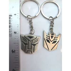  Metal Transformers Autobot & Decepticon Symbol Keychain 
