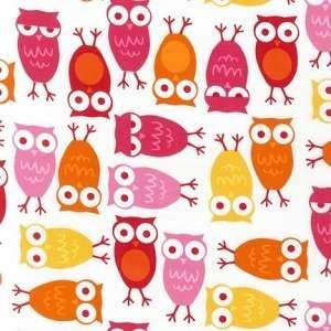  Robert Kaufman Urban Zoologie Owl Pink Fabric Arts 