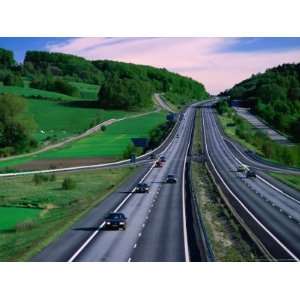 E6 Motorway in Skane Travelling Over the Hallands Asen, Skane, Sweden 