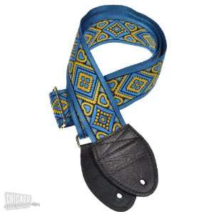    Souldier Guitar Strap   Turquoise & Gold Sage Musical Instruments