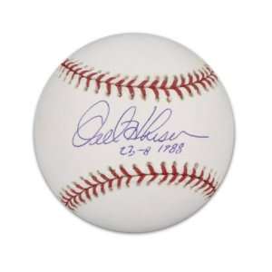  Orel Hershiser Autographed Baseball  Details 23 8, 1988 