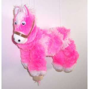  Horse Yarn Puppet Marionette   Pink/White Paint/Pinto 