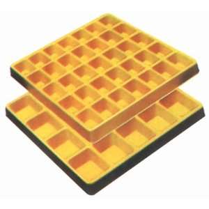 Lyon NF240435 35 Compartments Yellow Plastic Quarter Tray, 12 1/2 