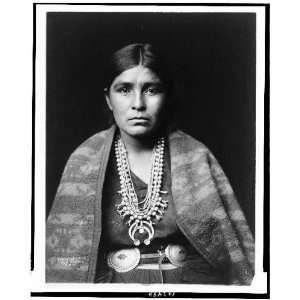  Photo Head and shoulders portrait of Navajo woman, facing 