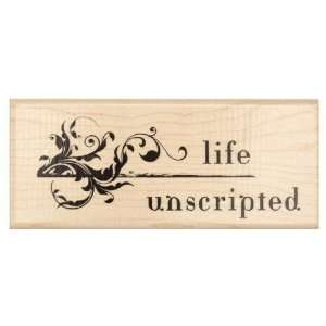   Rubber Stamp Life Unscripted By The Each Arts, Crafts & Sewing