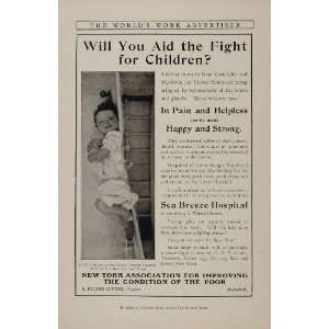   Vintage Ad Sea Breeze Hospital Crippled Children   Original Print Ad