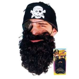   Party By Smiffys USA Black Pirate Beard / Black   Size One   Size