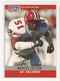 1990 MARCUS COTTON PRO SET CARD #33 FALCONS USC TROJANS  