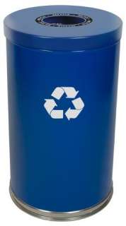 Metal Multi Recycling Container with 1 3 Openings and 3 Colors and 2 