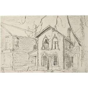   Charles Burchfield   24 x 16 inches   House with an Astonished Face
