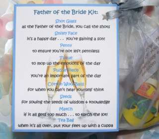Personalised Father of the Bride Survival Kit Gift Card  