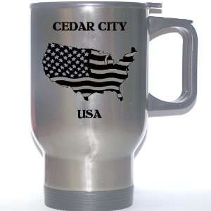  US Flag   Cedar City, Utah (UT) Stainless Steel Mug 