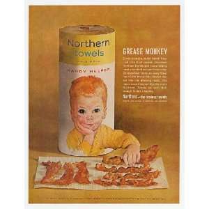   Paper Towels Boy Grease Monkey Bacon Print Ad (16840)