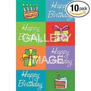  Happy Birthday Greeting Card (Pack of 6) with Envelopes 