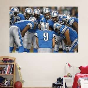 Detroit Lions Fathead Wall Graphic Huddle In Your Face Mural  