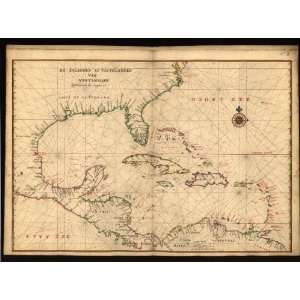  1639 map Atlantic coast, North America