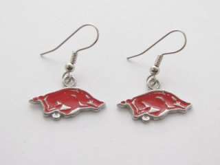 Arkansas Razorbacks Red Hogs Earrings Jewelry UA  