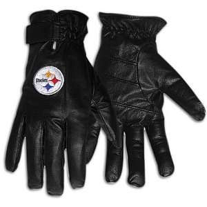  Steelers Reebok Leather Gloves ( sz. M, Steelers ) Sports 