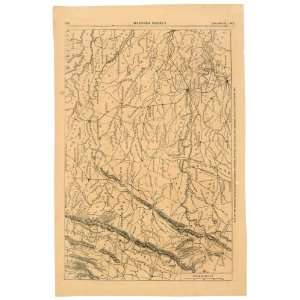  Civil War Map Map of the country surrounding Richmond 