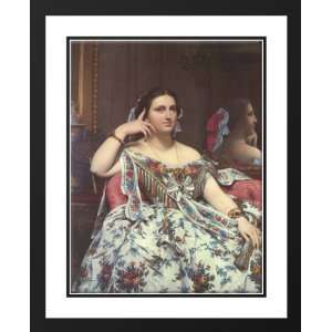 Ingres, Jean Auguste Dominique 28x36 Framed and Double Matted Madame 