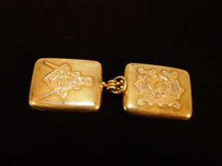 Antique 14K Gold Monogrammed Masonic Locket 14.86gms  