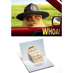 State Trooper Cat Birthday Standout Card