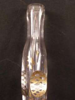 Antique Victorian Mourning Cut Glass Tear Vial Catcher Bottle 