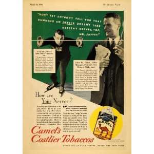  1934 Ad Camel Cigarettes Irving Jaffee Speed Skater 