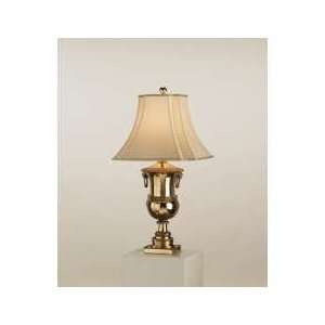   6587 Gold Lillian August Eldorado Table Lamp with Cream Silk Shades