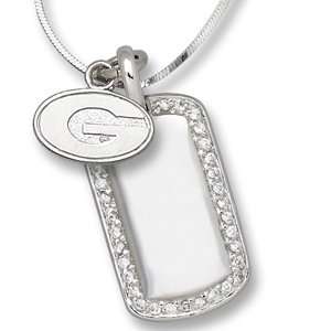   of Georgia G 5/16in on Sterling Silver Mini Dog Tag Jewelry