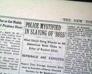 JOE MASSERIA Genovese Mafia Boss Killed 1931 Newspaper  