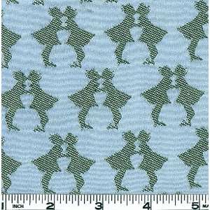  45 Wide Brocade Fabric Kissing Cousins Hyacinth Blue By 