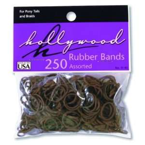 com Hair Accessories Hollywood Small Rubber Bands   Brown (250 bands 